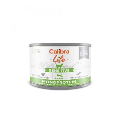 Calibra Cat Life Sensitive Rabbit  konzerv 200g