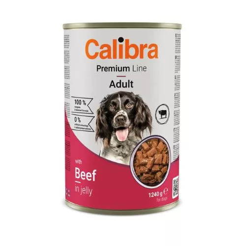 Calibra Dog Premium with Beef konzerv 1240g
