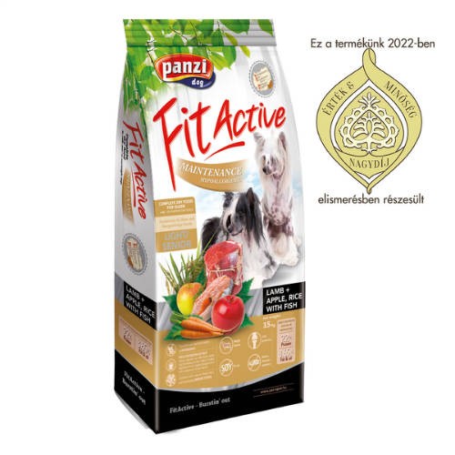 Panzi FitActive Hypoallergenic Lamb Maintenance Adult (bárány,rizs,alma) száraztáp - Ételallergiás, felnőtt, idős kutyák részére (15kg)