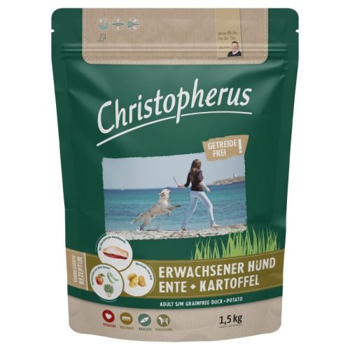 Christopherus Dog Adult Grainfree Kacsa és burgonya Small & medium 1,5kg