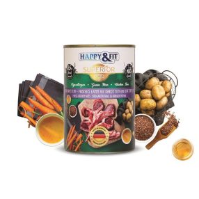   Happy&Fit Superior Dog Konzerv Friss Bárányhús Srépával, burgonyával 400g