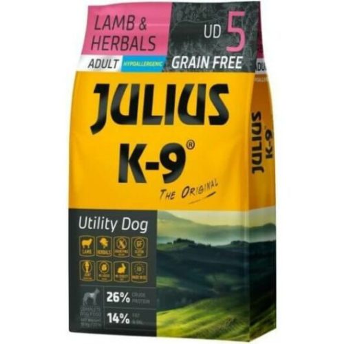 Julius K-9 Utility Dog Hypoallergenic Lamb,herbals Adult (bárány,gyógynövény) száraztáp 10kg