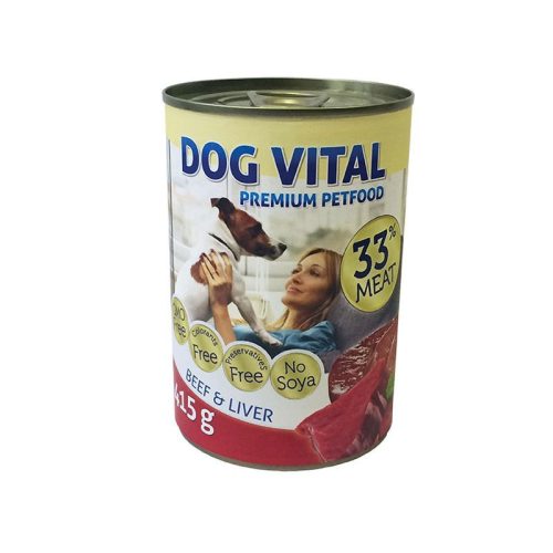 Dog Vital konzerv marha, máj 415g