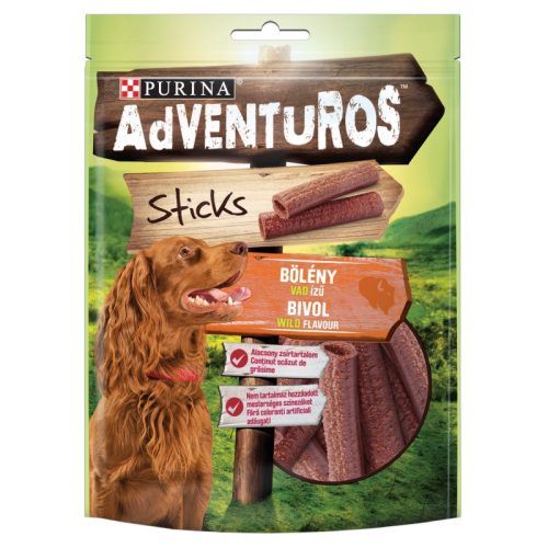 Adventuros Sticks Bölény, Vad ízű kistestű kutyáknak 90g