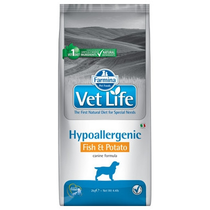 Vet Life Natural Diet Dog Hipo Fish&potato 12kg