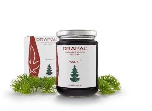Drapal - TANNINI Erdeifenyőrügy Szirup Kakukkfűvel és Lándzsás Útifűvel 450g/340ml