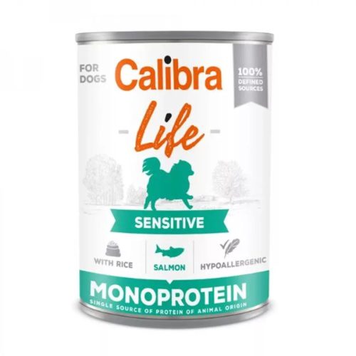 Calibra Dog Life Sensitive Salmon with rice konzerv 400g  Tartósan alacsony áron!