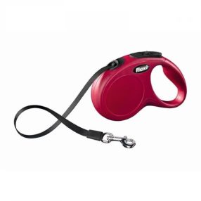   Flexi New Classic szalagos automata póráz S 5m 15kg-ig piros