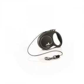   Flexi Black Design zsinóros automata póráz XS 3m 8kg-ig fekete