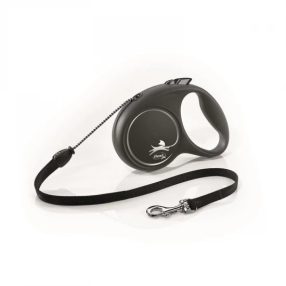   Flexi Black Design zsinóros automata póráz M 5m 20kg-ig ezüst