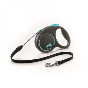   Flexi Black Design zsinóros automata póráz M 5m 20kg-ig kék