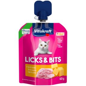Vitakraft Licks & Bits sajtos sonkás krém macska 60g