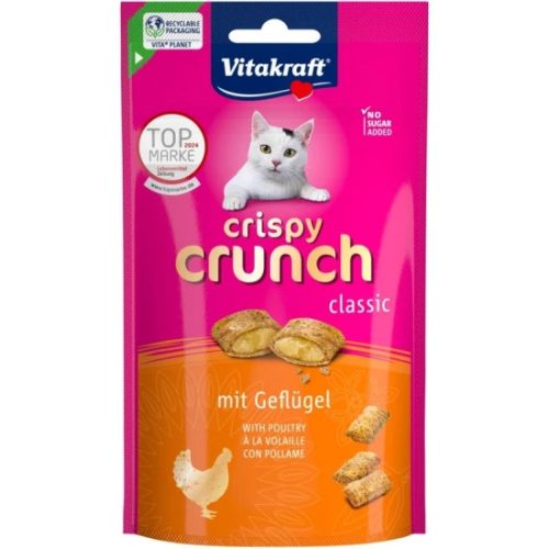 Vitakraft Crispy Crunch Macska Jutalomfalat Szárnyas Hússal 60g