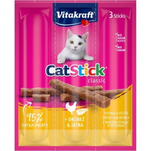 Vitakraft Cat Stick Jutalomfalat Mini Szárnyas & Máj 3x6g