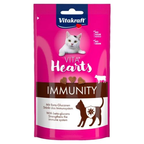 Vitakraft Vita Hearts Immunerősítő szívecskék marhahús Béta Glükán és inulinnal 40g