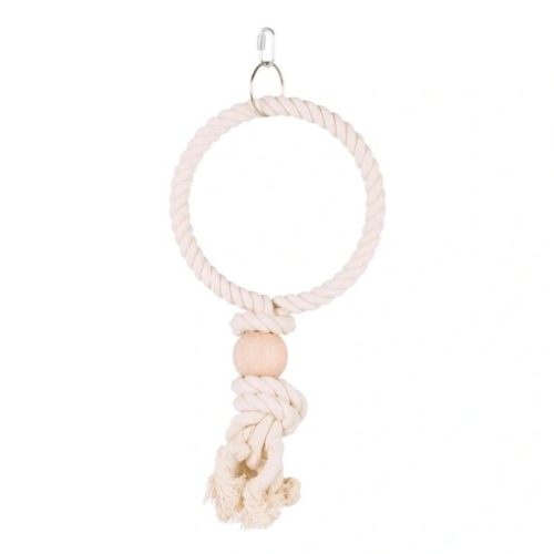 Trixie Játék Papagájnak Kötél Karika Golyóval, 19cm