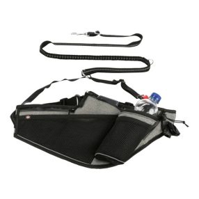   Trixie Futópóráz övvel - Öv: 70-130cm/23cm, póráz: 1,15-1,50m/20mm szürke