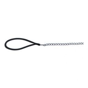 Trixie láncos póráz nylon fogóval 1m/4mm fekete