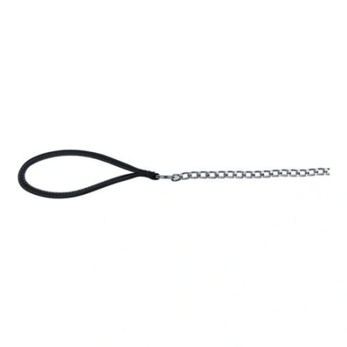 Trixie láncos póráz nylon fogóval 1m/4mm fekete