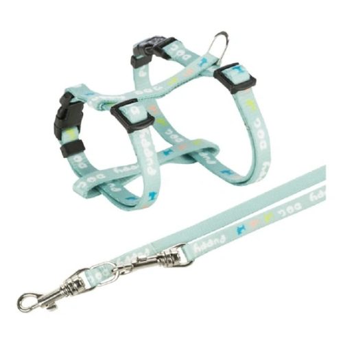 Trixie Hám pórázzal Junior & Puppy M–L: 27–45 cm/10 mm, 2m, menta