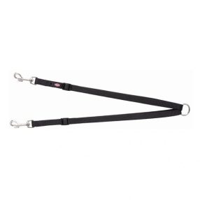   Trixie Premium póráz kettős vezetővel XS–M 40–70 cm/15mm fekete