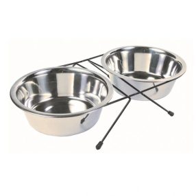 Trixie tál szett fém állványon 2x1,8l/20cm