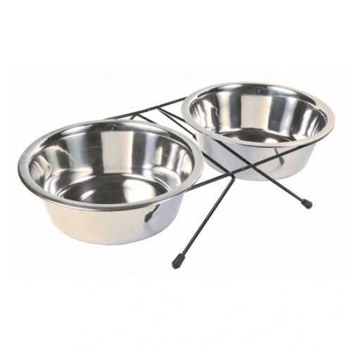 Trixie tál szett fém állványon 2x1,8l/20cm