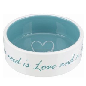   Trixie Pet's Home kerámia tál 0,3l/12cm krém/világos kék