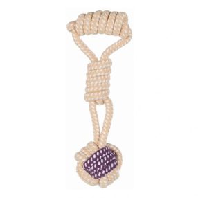 Trixie Játék labda kötélből fogóval 6cm/23cm
