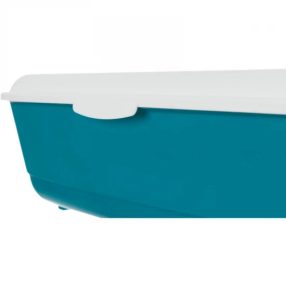   Trixie Macska WC Classic Peremmel, 37 × 15 × 47 cm, Petrolkék/Fehér