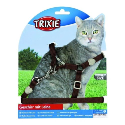 Trixie Hám És Póráz Macska Nylon 26-37cm/10mm 1,2m