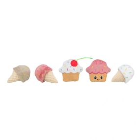   Trixie Játék Fagylalt és Sütemény, Plüss, Macsakmentával, 7cm