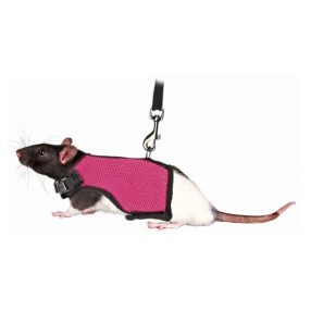   Trixie Hám Pórázzal Nylon Rágcsálóknak Strapabíró 12–18cm 1,20cm