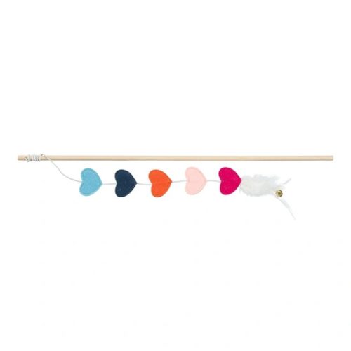 Játék macskának szívvel, filc, catnippel 48cm