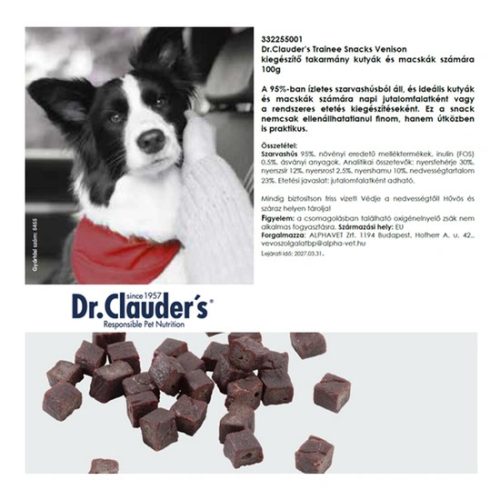 Dr.Clauders Dog Jutalomfalat Trainee snack szarvashús 100g
