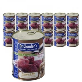   Dr.Clauders Dog Selected Meat Bárányos és rizses konzerv 800g