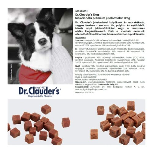 Dr.Clauders Dog Jutalomfalat Trainee snack vegyes ízek 125g