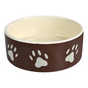   Trixie kerámia tál tappancs mintával 1,4l/20cm barna/krém