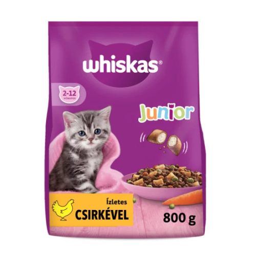 Whiskas száraz junior csirke 800gr