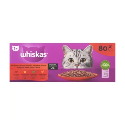 Whiskas alutasak Multipack klasszikus válogatás mártásban 80x85g