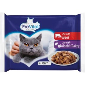 Prevital Alutasak Macska Zselés 4x100g Vegyes Íz Multipack