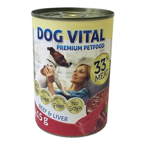 Dog Vital konzerv marha, máj 415g