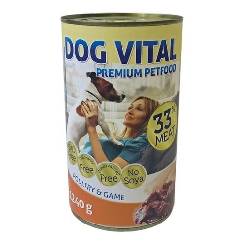 Dog Vital konzerv baromfi, vad 1240g