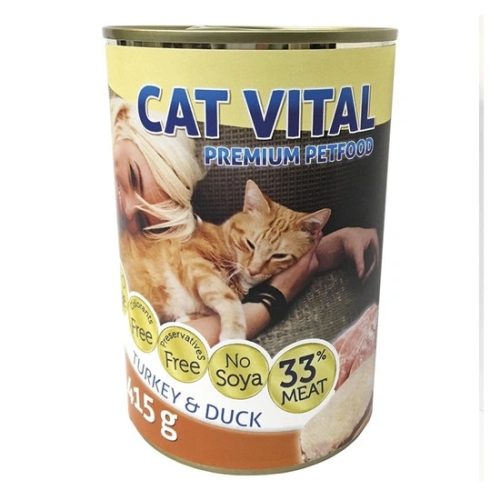 Cat Vital konzerv kacsa+pulyka 415g
