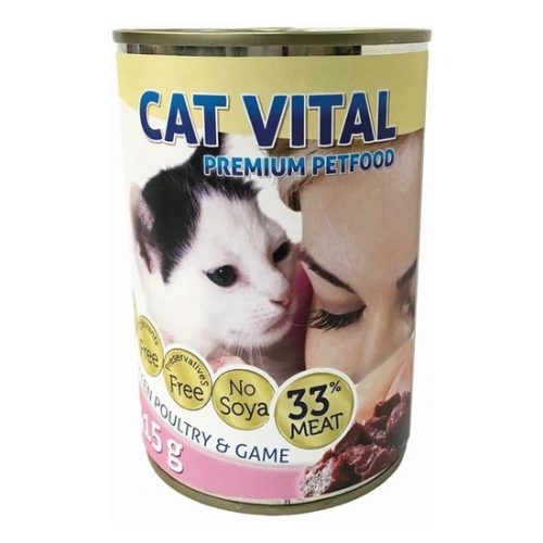 Cat Vital Kitten konzerv baromfi+vad 415g