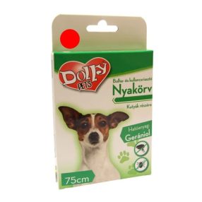   Dolly Natural Bolha és kullancsriasztó nyakörv kutyák részére piros 75cm