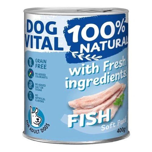 Dog Vital konzerv 100% Natural Soft Paté Fish - hal 400g
