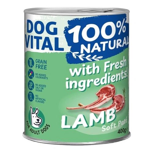 Dog Vital konzerv 100% Natural Soft Paté Lamb - bárány 400g