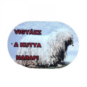 Kutya Harap Tábla Színes Ovális (többféle)