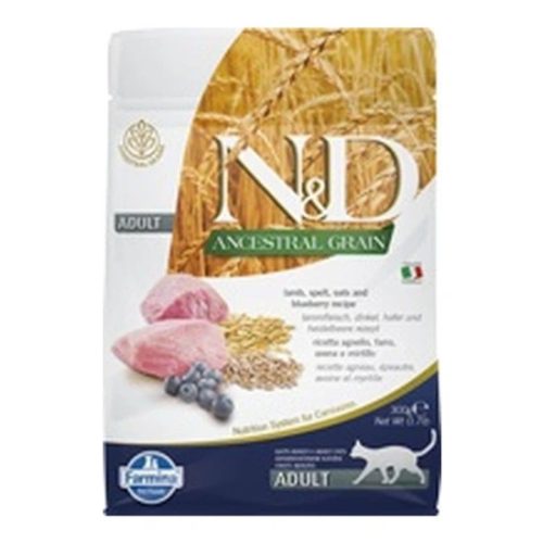 N&D Cat Ancestral Grain bárány, tönköly, zab & áfonya adult 300g